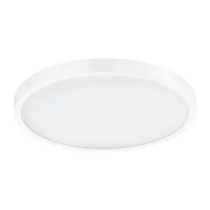 Wall / Ceiling Light White 400mm Round Surface Mounted 25W LED 4000K