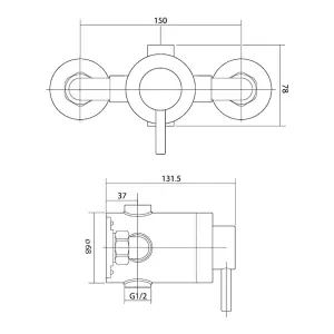 Triton Elina Sequential Chrome effect Exposed Thermostatic Shower mixer