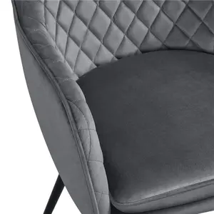  Upholstered Dining Chair (Set of 2) Dark Gray