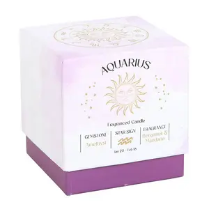 Something Different Aquarius Bergamot & Mandarin Amethyst Scented Candle Purple/Brown (One Size)