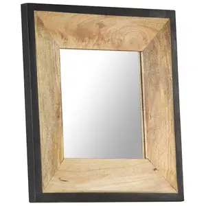 Berkfield Mirror 50x50 cm Solid Mango Wood