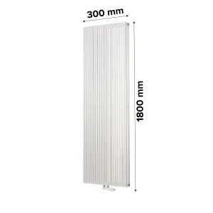 Ximax Triton Duplex TRD180300W White Vertical Designer 4419BTU Radiator, (W)300mm x (H)1800mm