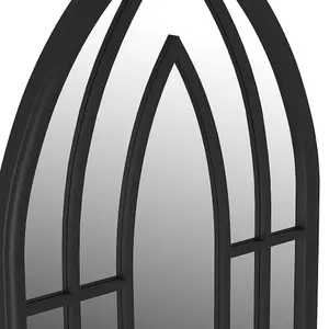 Berkfield Garden Mirror Black 70x30 cm Iron for Outdoor Use