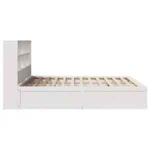 Berkfield Bed Frame without Mattress White 200x200 cm Solid Wood Pine