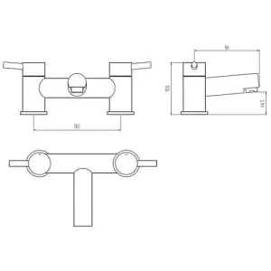 Petit Bath Filler Tap High Quality Chrome Suitable For All Bath Tubs