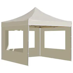 Berkfield Professional Folding Party Tent with Walls Aluminium 2x2 m Cream