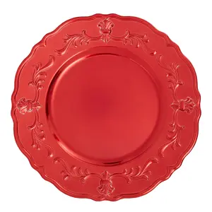 Maison by Premier Dia Red Baroque Charger Plate