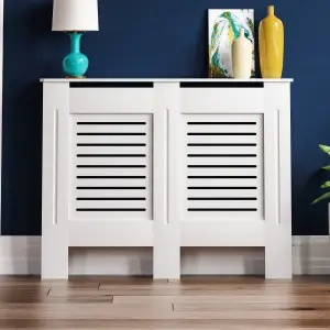 Vida Designs Milton Medium White MDF Radiator Cover