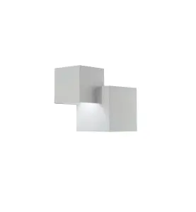 Luminosa RUBIK 2 Light Plaster Wall Light White 19.5x16x11.5cm