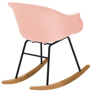 Rocking Chair HARMONY Synthetic Material Pink