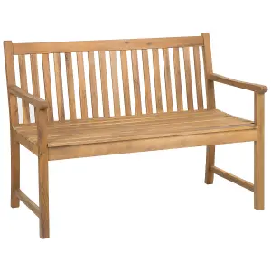 Garden Bench VIVARA Certified Acacia Wood Light Wood