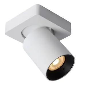 Lucide Nigel Modern Ceiling Spotlight - LED Dim to warm - GU10 - 1x5W 2200K/3000K - White