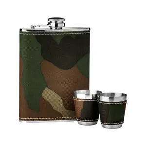 Maison by Premier Hip Flask Camouflage Design Set