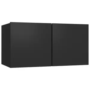 Berkfield Hanging TV Cabinets 3 pcs Black 60x30x30 cm