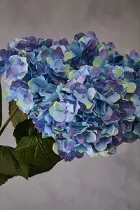 Fiori 74cm Hydrangea Stem Blue Flower Artificial Plant Foliage