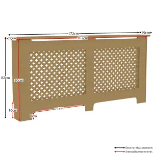 Vida Designs Oxford Extra Large Unfinished MDF Radiator Cover