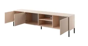 Chic Beige Dast TV Cabinet - Modern Entertainment Centre with Storage H540mm W2030mm D400mm