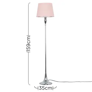 ValueLights Faulkner Modern Polished Chrome Spindle Design Floor Lamp Base