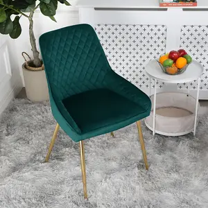 Hamilton - Dining x2 Chair in Velvet - (Green)