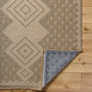 ORANOS Machine Washable Jute Boho Area Rug 79 x 152 cm