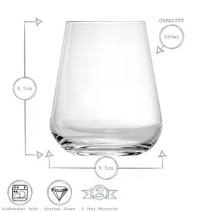 Bormioli Rocco - Inalto Uno Stemless Wine Glasses - 350ml