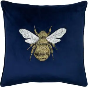 Saville Hortus Square Scatter Pillow Cover Navy / Polyester