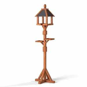 Kinloch Deluxe Bird Table with Slate-Effect Roof and Twin Feeding Platforms