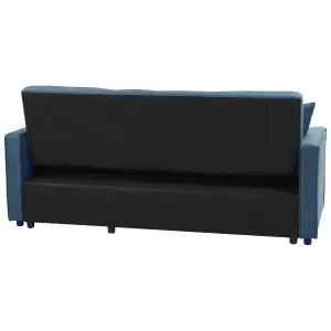 Beliani Modern Sofa Bed GLOMMA Navy Blue