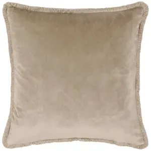 Paoletti Freya Velvet Fringed Feather Filled Cushion