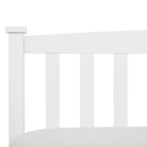 Wooden EU King Size Bed White GIVERNY