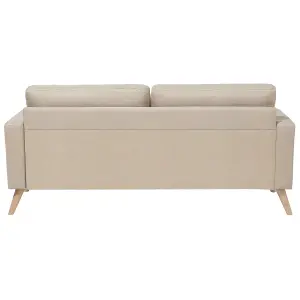 2 Seater Fabric Sofa Beige KALMAR