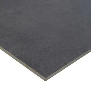 Colours Kontainer Anthracite Matt Flat Concrete effect Textured Porcelain Indoor Wall & floor Tile, Pack of 3, (L)590mm (W)590mm