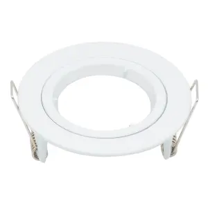 Arlec GU10 Single Fixed Downlight White Finish