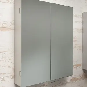 Marvel Bathroom Double Mirrored Wall Cabinet (H)703mm (W)600mm