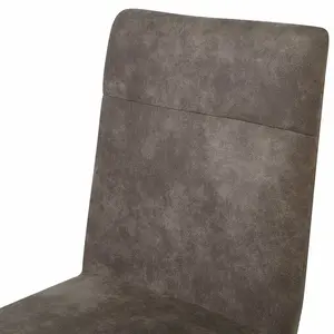 Davina Upholstered Dining Chair (Set of 2) Dark Brown