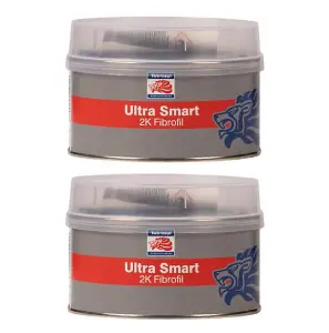 Tetrosyl Ultrasmart 2K Fibrofil Metal & Glass Fibre Car Body Filler 250g 2pk x2