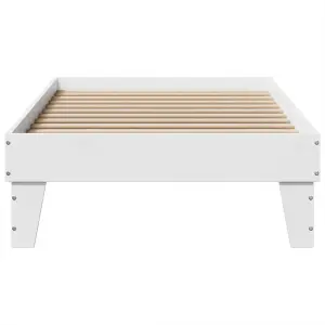 Berkfield Bed Frame without Mattress White 100x200 cm Solid Wood Pine