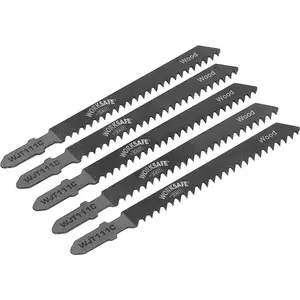 5 Pack of 75mm Chrome Vanadium Steel Jigsaw Blades for Wood Cutting