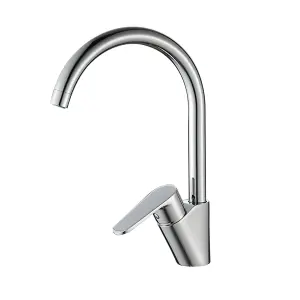 Cooke & Lewis Aruvi Silver Chrome effect Kitchen Top lever Tap