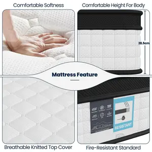 Yaheetech Pocket Sprung Mattress Double (4'6)