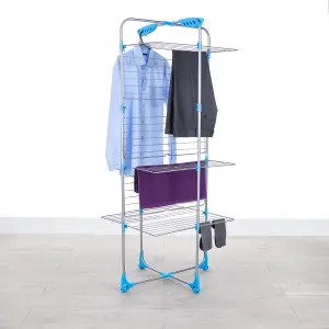 Minky Silver effect 3 tier Foldable Laundry Airer, 30m