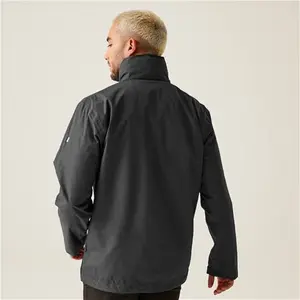 Regatta Waterproof Men's Dark Grey And Black Breathable Matt Jacket, Size: M