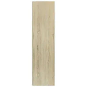 Berkfield Book Cabinet/TV Cabinet White and Sonoma Oak 36x30x114 cm Engineered Wood