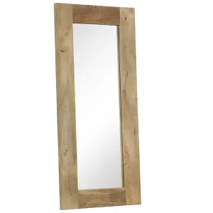 Berkfield Mirror Solid Mango Wood 50x110 cm