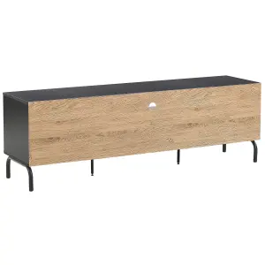 Beliani Retro TV Stand Black ARKLEY