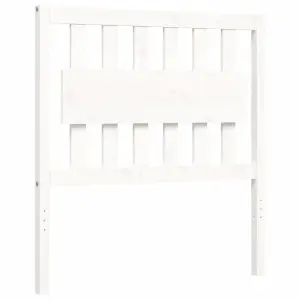 Berkfield Bed Frame with Headboard White 90x200 cm Solid Wood