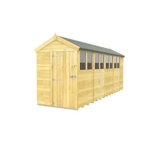 DIY Sheds 5x18 Apex Shed - Single Door With Windows