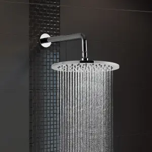 Nes Home 2 Way Round Ceiling Thermostatic Concealed Bathroom Shower Set Mixer