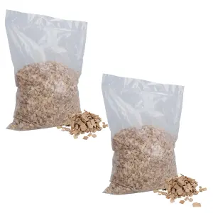 2pk OF 6 Litre Natural Coarse Beech Chips Bird Parrot Cage Bedding Covering