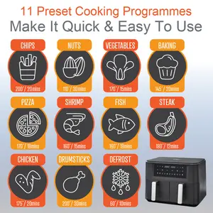 Quest 9L Dual Basket Air Fryer